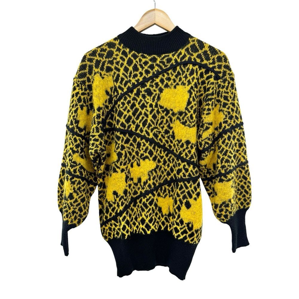 Vintage Gil Aimbez For Neiman Marcus Women's Wool Blend Artsy Boho Funky Sweater